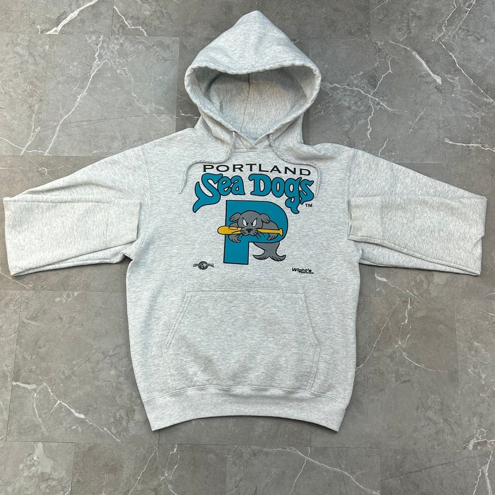 Vintage Portland Sea Dogs Hoodie Mens Medium Maine MiLB Minor League Sweatshirt